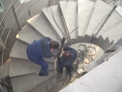 Винтовая лестница из монолита